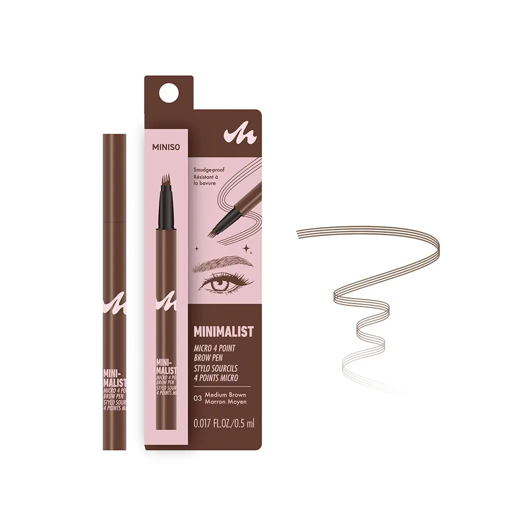 Minimalist Micro 4 Point Brow Pen (03 Medium Brown) 1