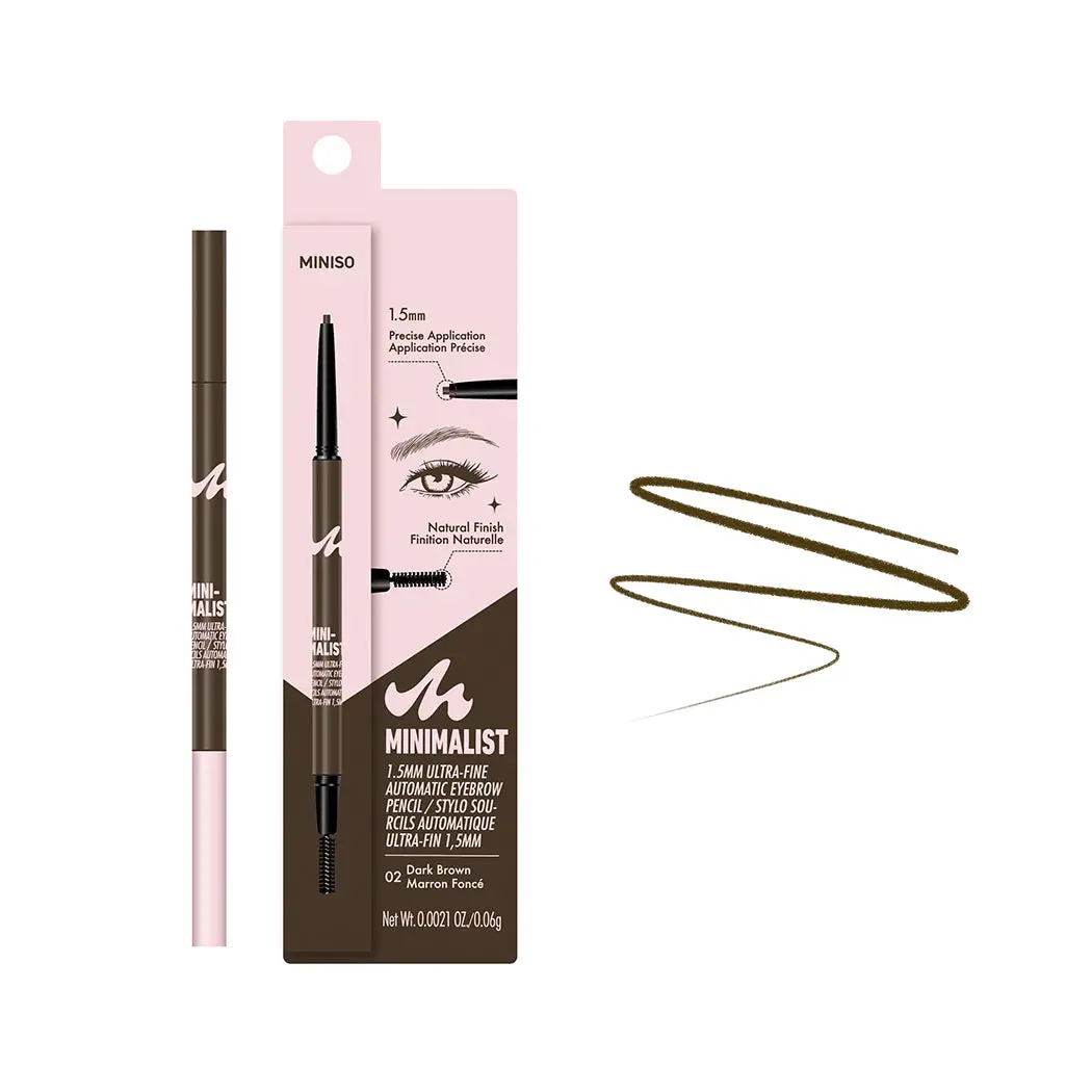 Minimalist 1.5Mm Ultra-Fine Automatic Eyebrow Pencil (02 Dark Brown) 1