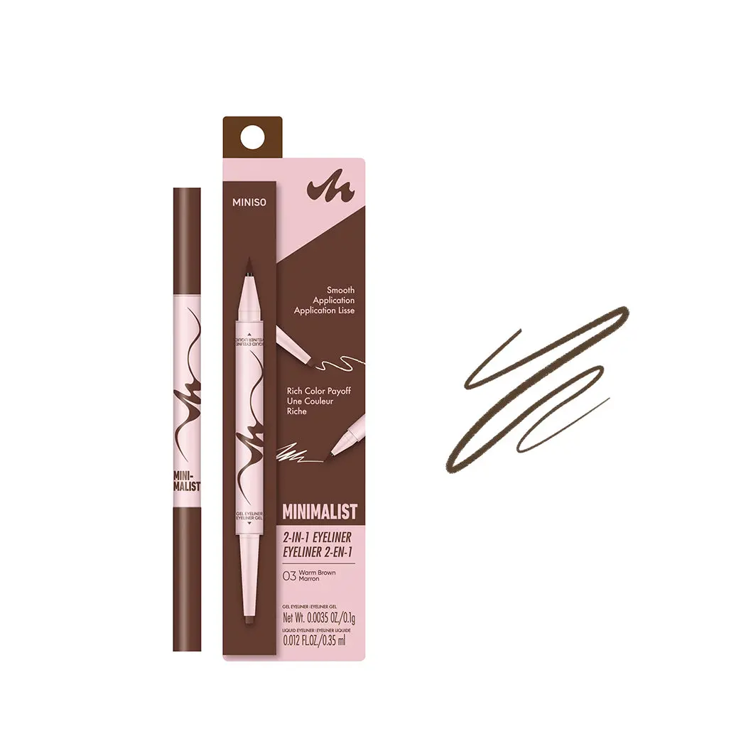 Minimalist 2-In-1 Eyeliner (03 Warm Brown) 1