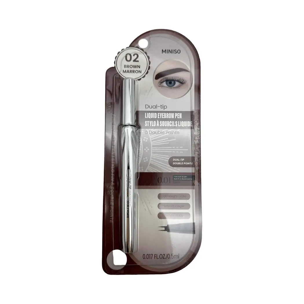 Dual-Tip Liquid Eyebrow Pen(02 Brown) 1