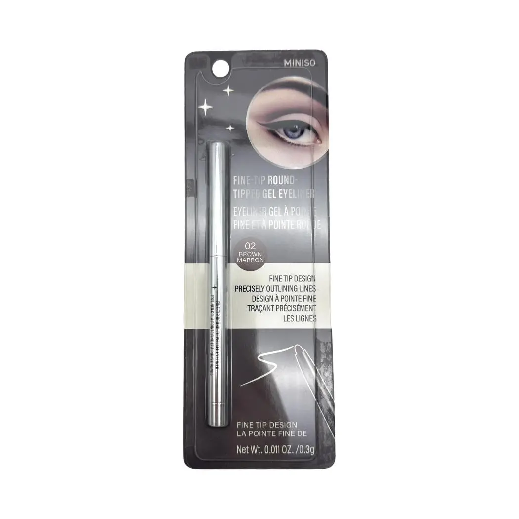Fine-Tip Round-Tipped Gel Eyeliner (02 Brown) 1