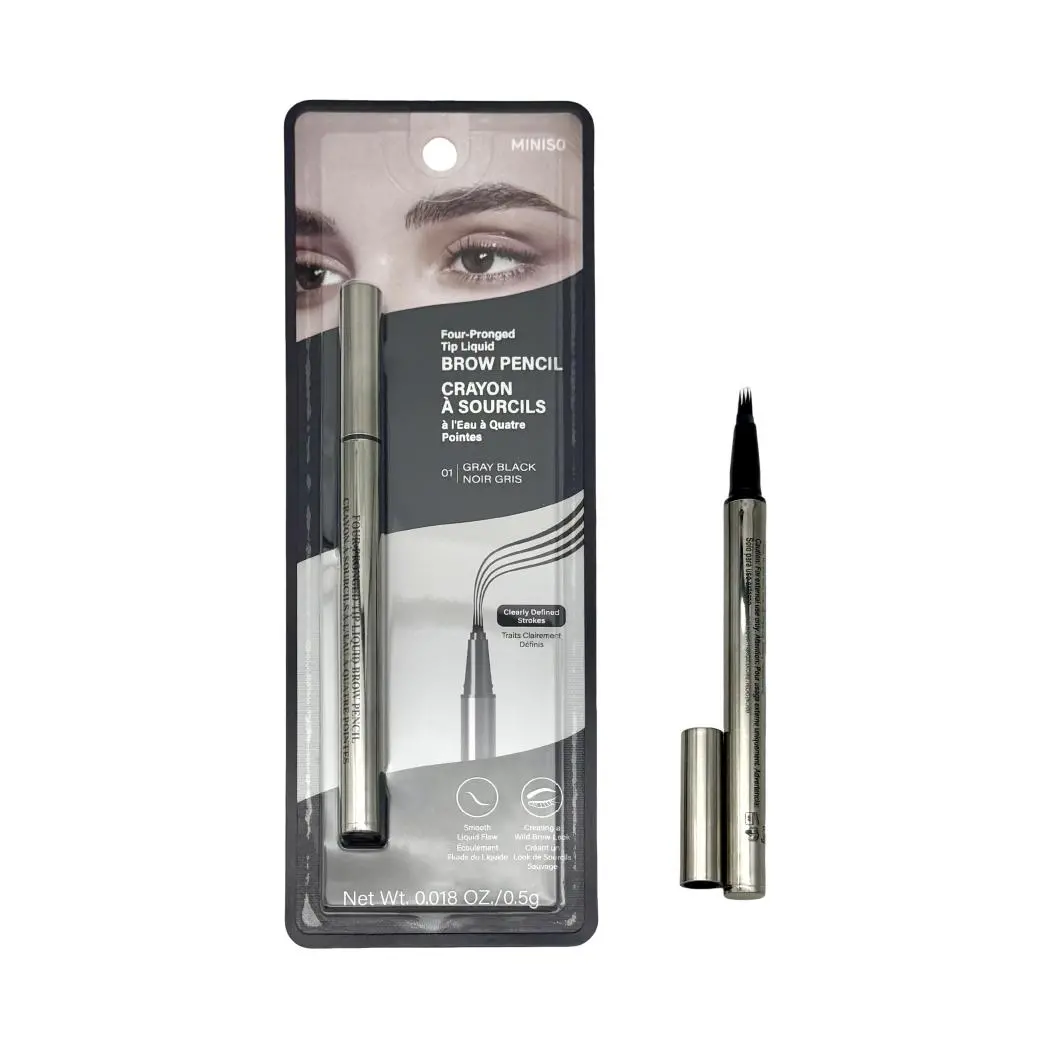 Four-Pronged Tip Liquid Brow Pencil (01 Black) 1