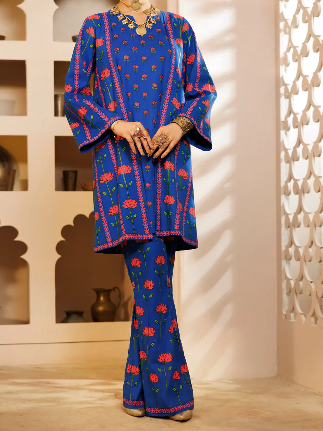 Blue Cambric 2Pc Stitched - Awp-2Ps-Lks-698 1