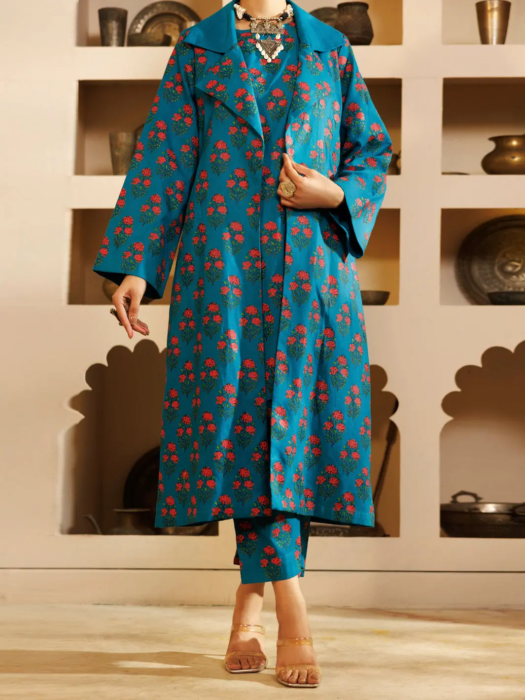 Teal Cambric 2Pc Stitched - Awp-2Ps-Lks-701 1