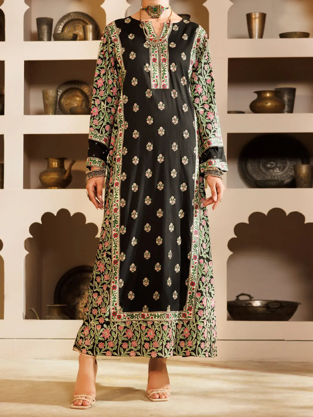 Black Jacquard 2Pc Stitched - Awp-2Ps-Lks-703 1
