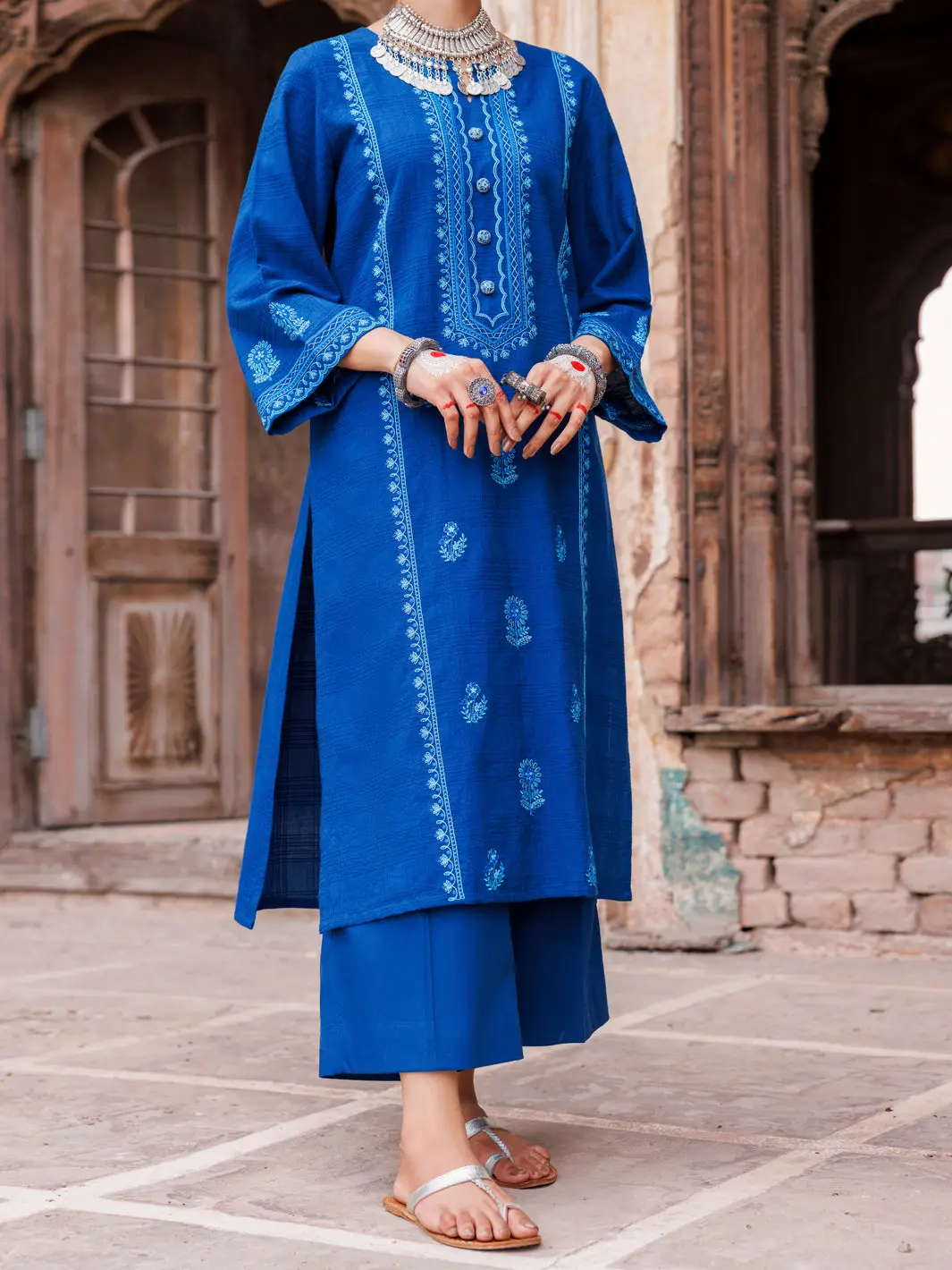 Blue Square Dobby Tunic - Awp-Lk-708 1