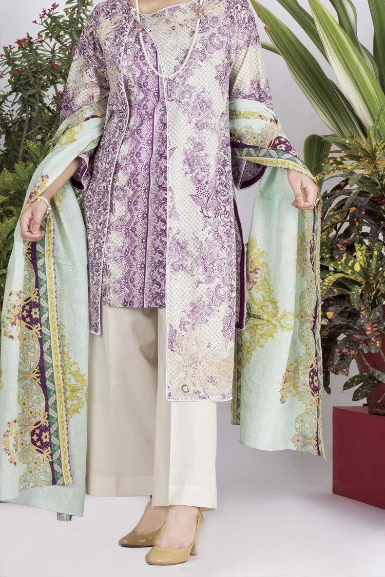 Purple Lawn 3Pc Stitched - Alp-710 1