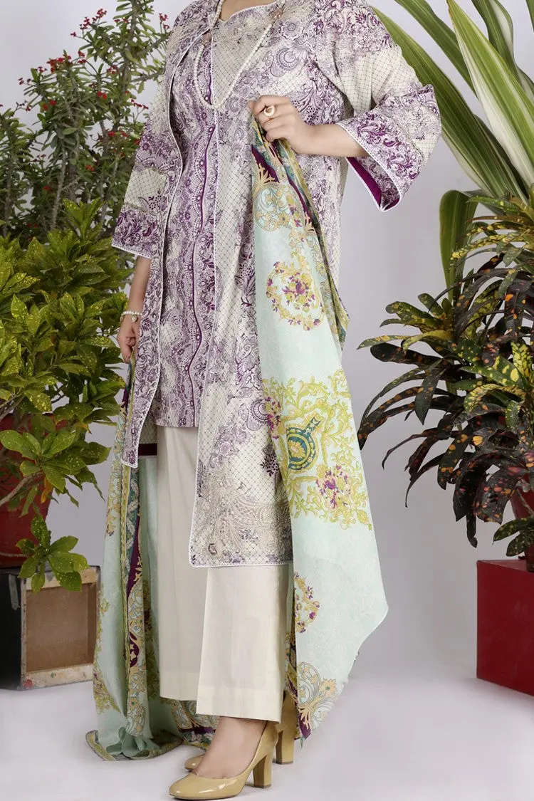 Purple Lawn 3Pc Unstitched - Alp-710 1