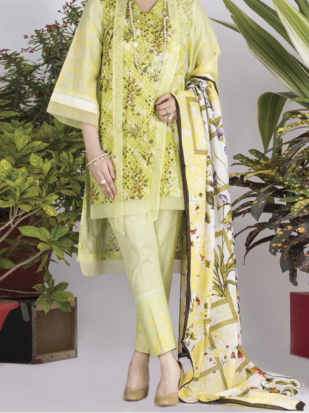 Lime Lawn 3Pc Stitched - Alp-714 1
