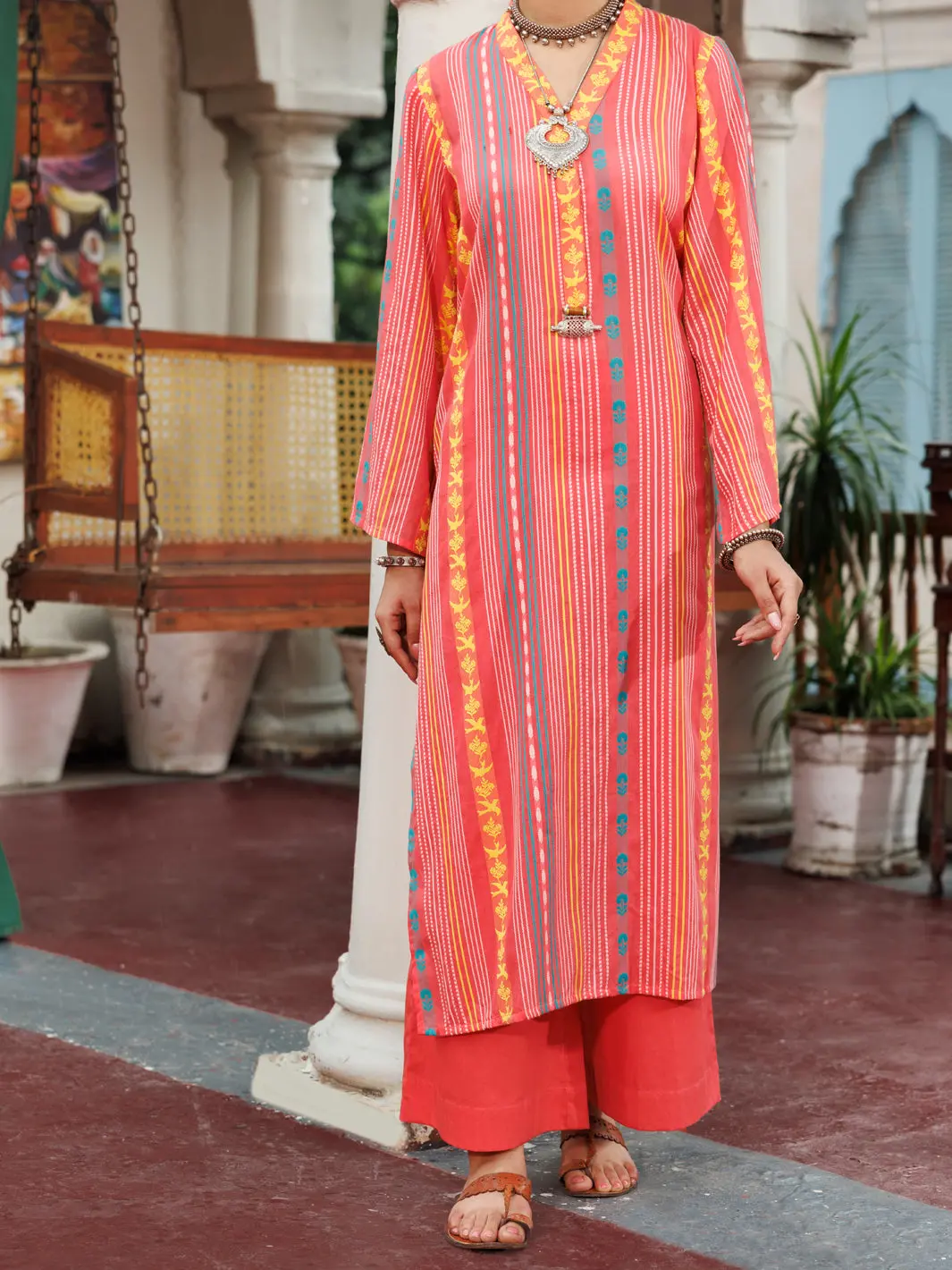 Light Pink Yarn Dyed Tunic - Awp-Lk-721 1