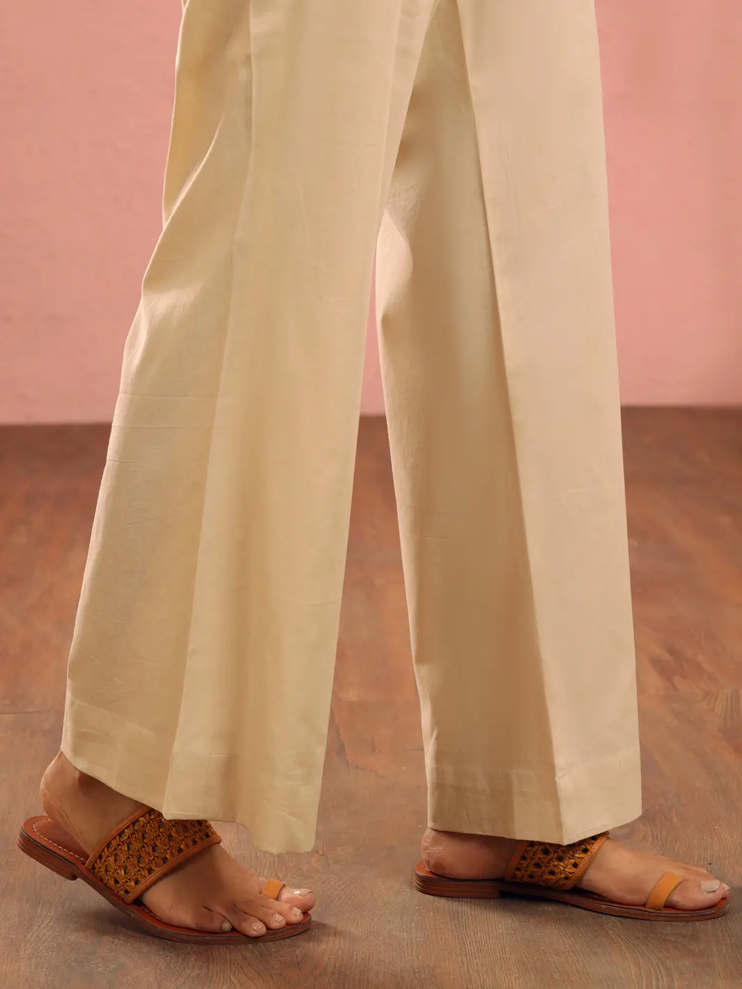 Beige Cambric Trousers - Al-T-722 1