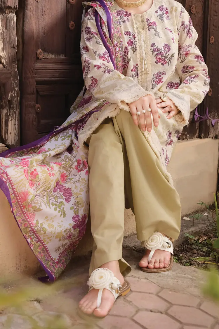 Off White Lawn 3Pc Unstitched - Alp-725 1