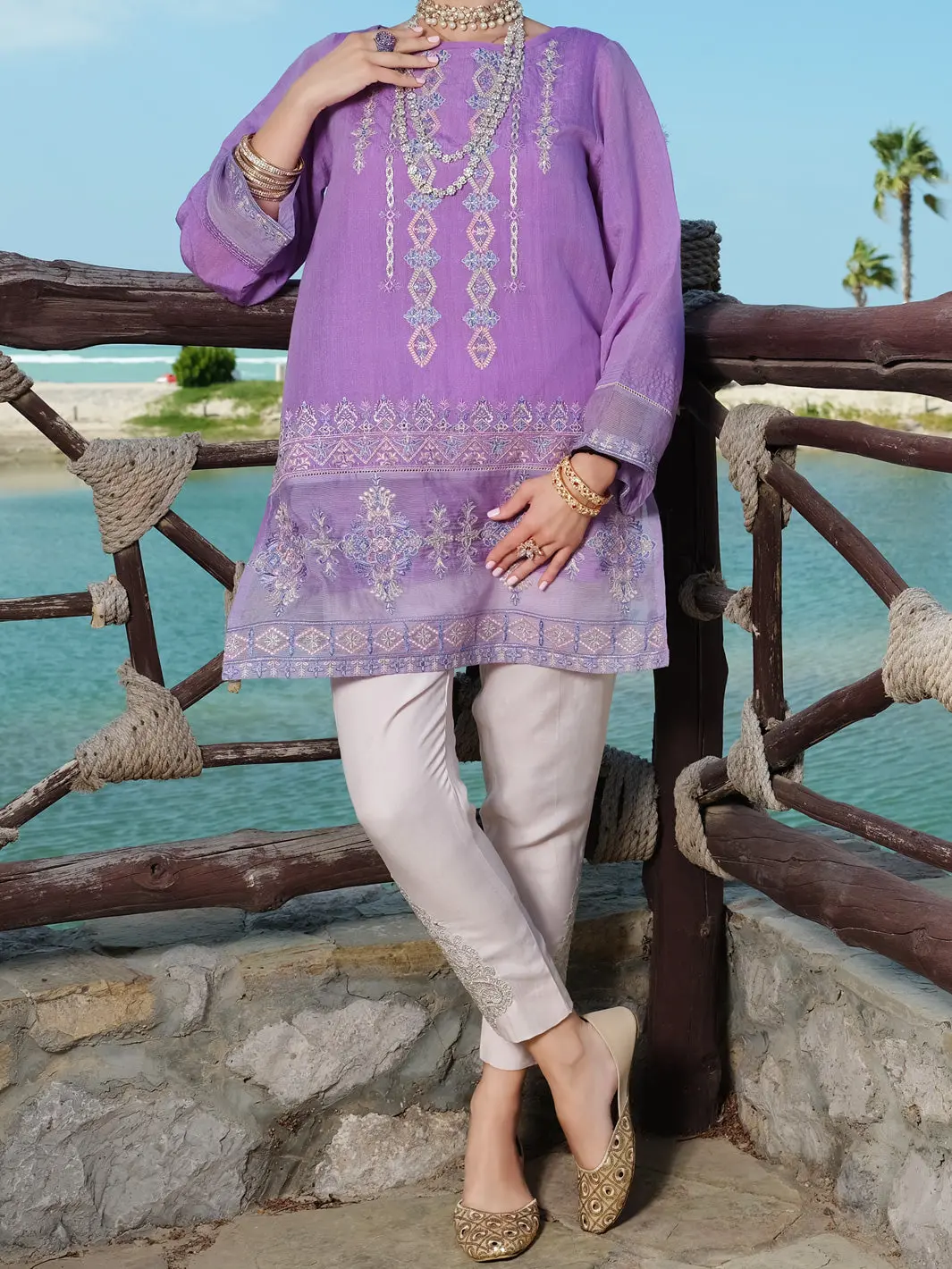 Purple Cotton Tunic - Al-Lk-732 1
