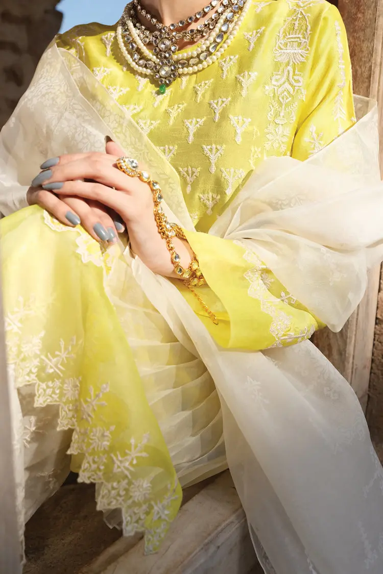 Lime Raw Silk 3Pc Unstitched - Alp-742 1
