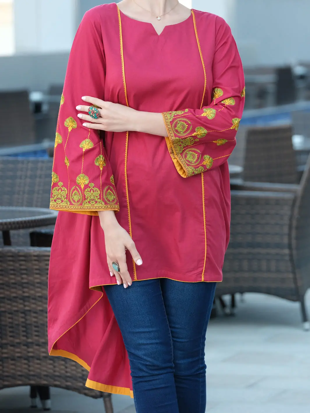 Red Lawn Tunic - Al-Lk-745 1