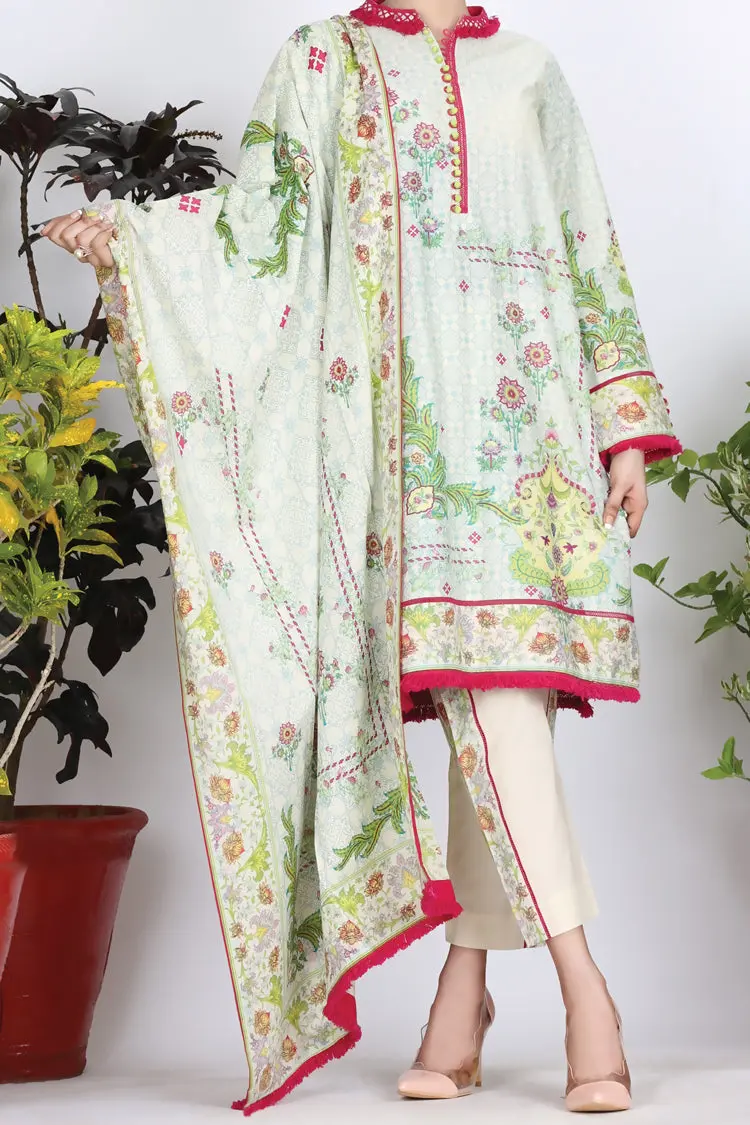 Aqua Cambric 3Pc Stitched - Alp-759 1