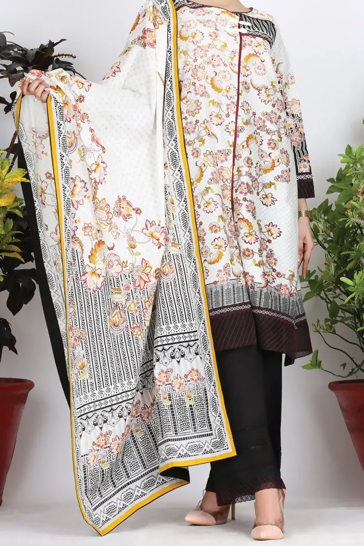 White Cambric 3Pc Stitched - Alp-760 1