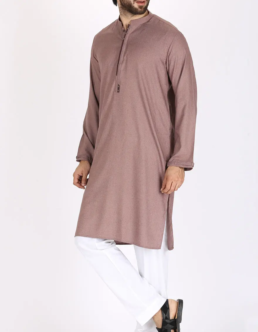 Brown Blended Kurta - Al-K-773 1