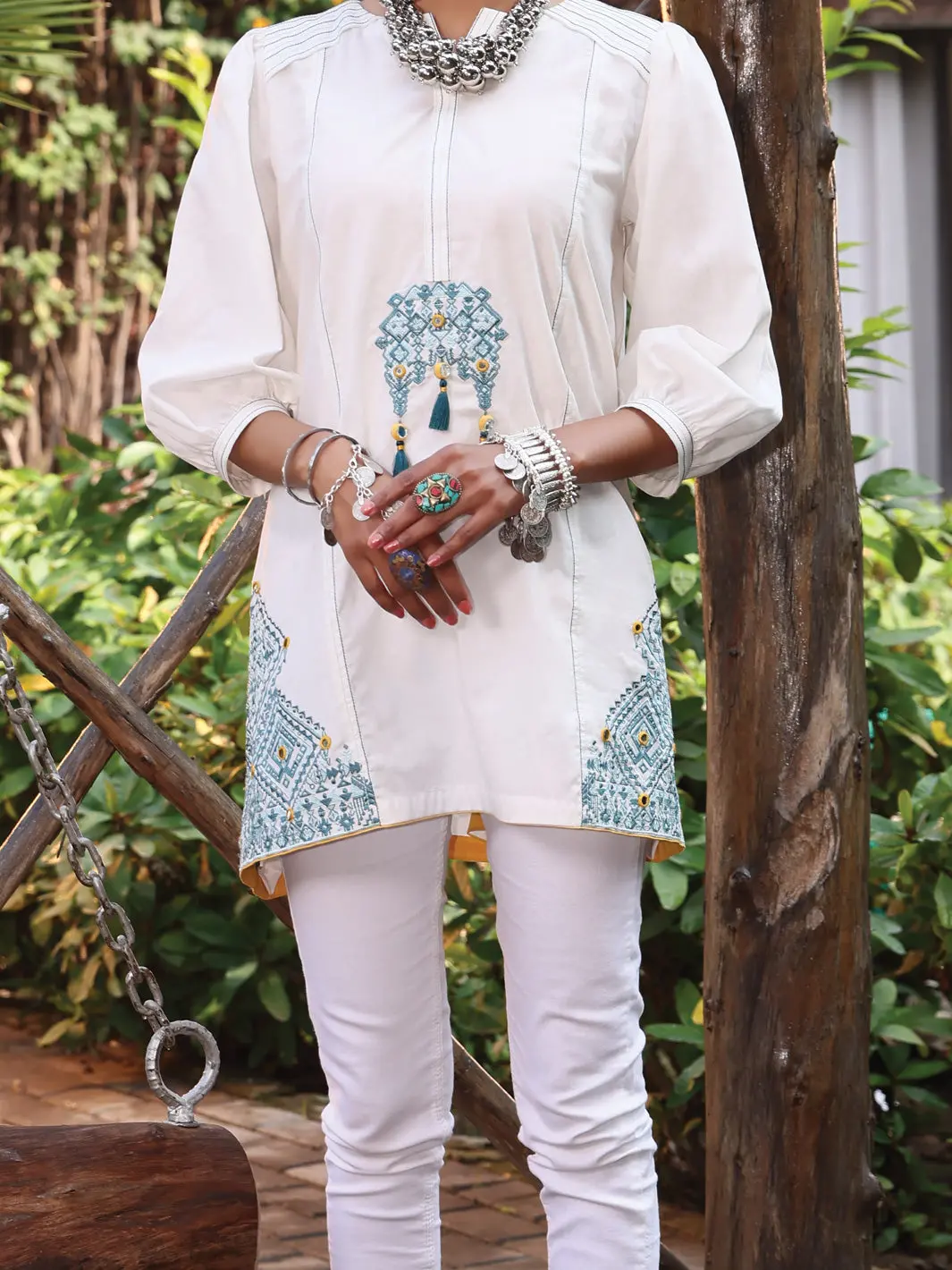 White Lawn Tunic - Al-Lk-773 1