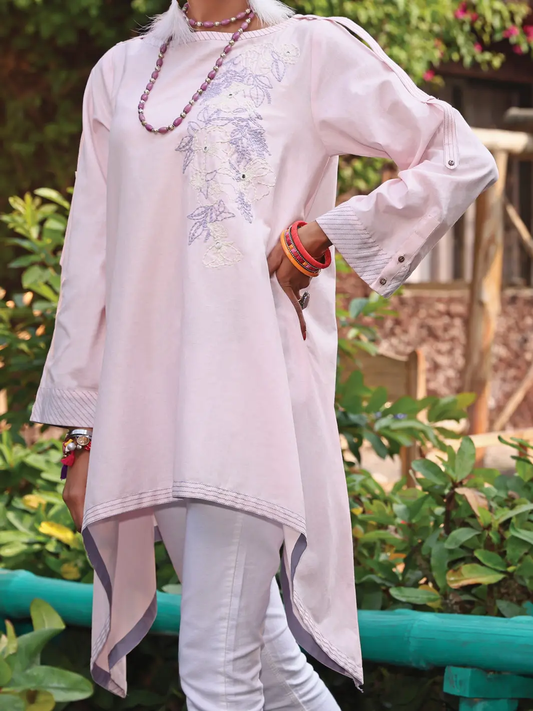 Light Purple Lawn Tunic - Al-Lk-776 1