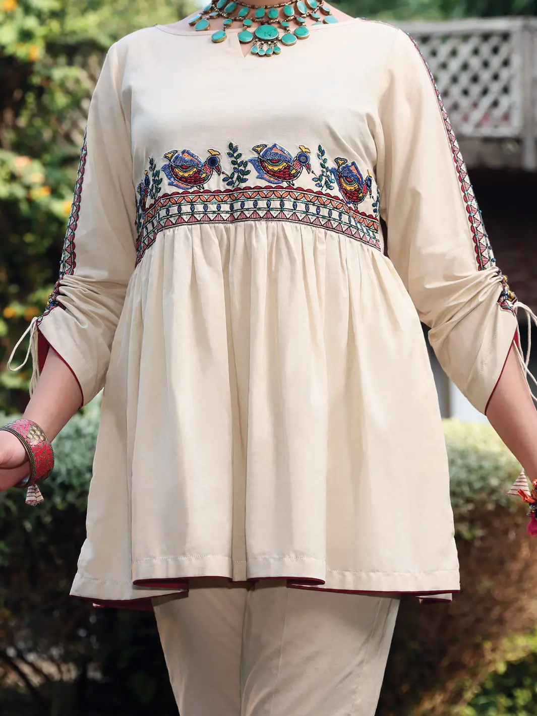 Beige Lawn Tunic - Al-Lk-777 1