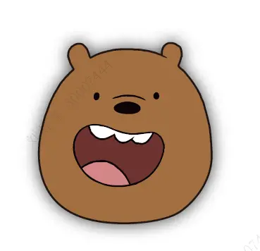 We Bare Bears Seaside Music Festival Phone Grip(Grizz) 1