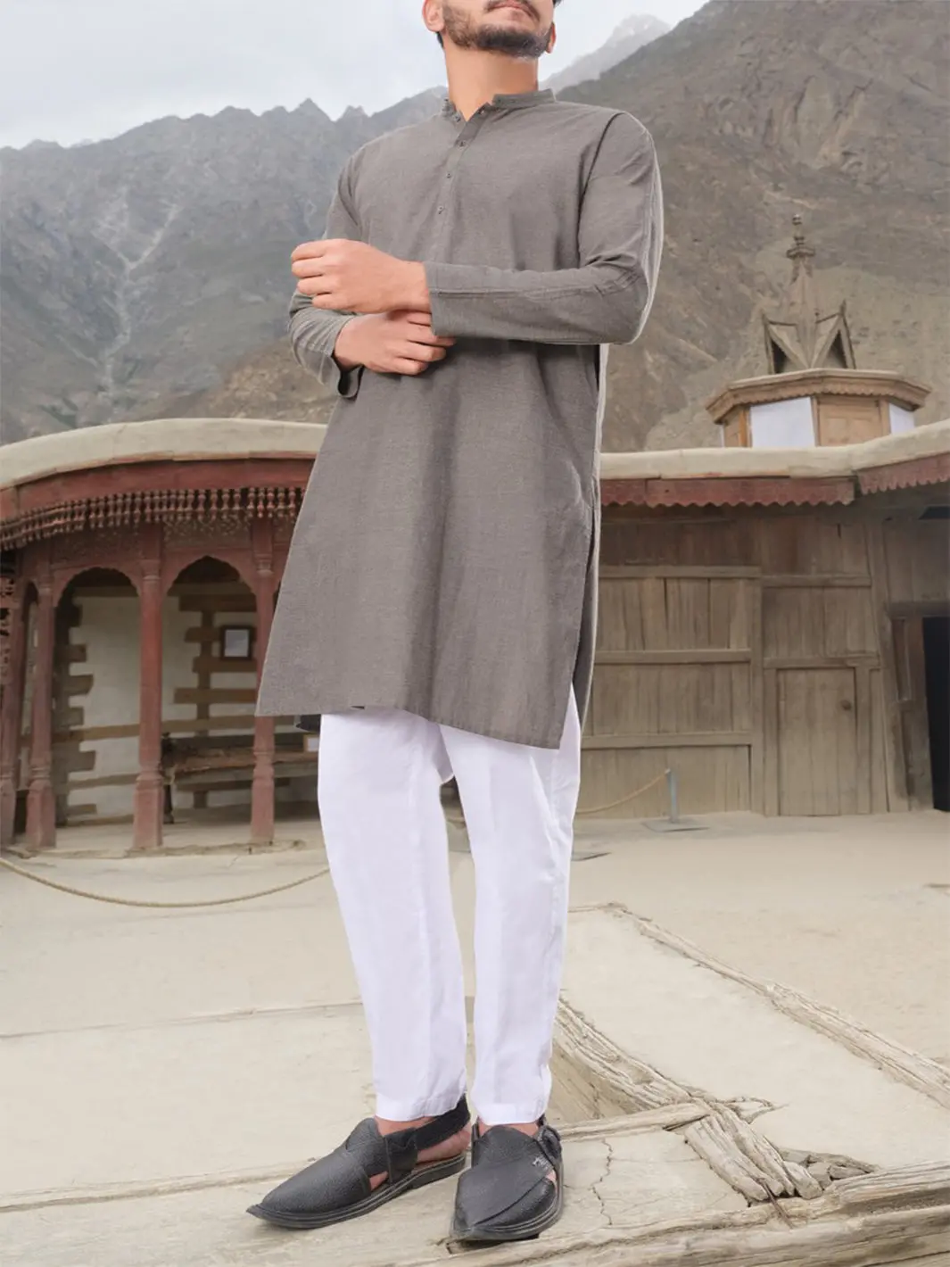 Green Blended Kurta - Al-K-791 1