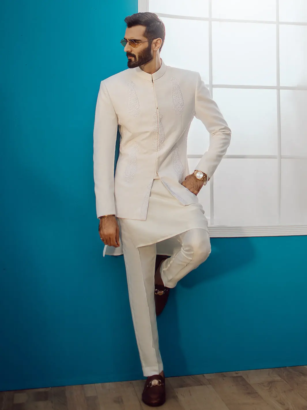 White Prince Coat  - Al-Pcs-017 1