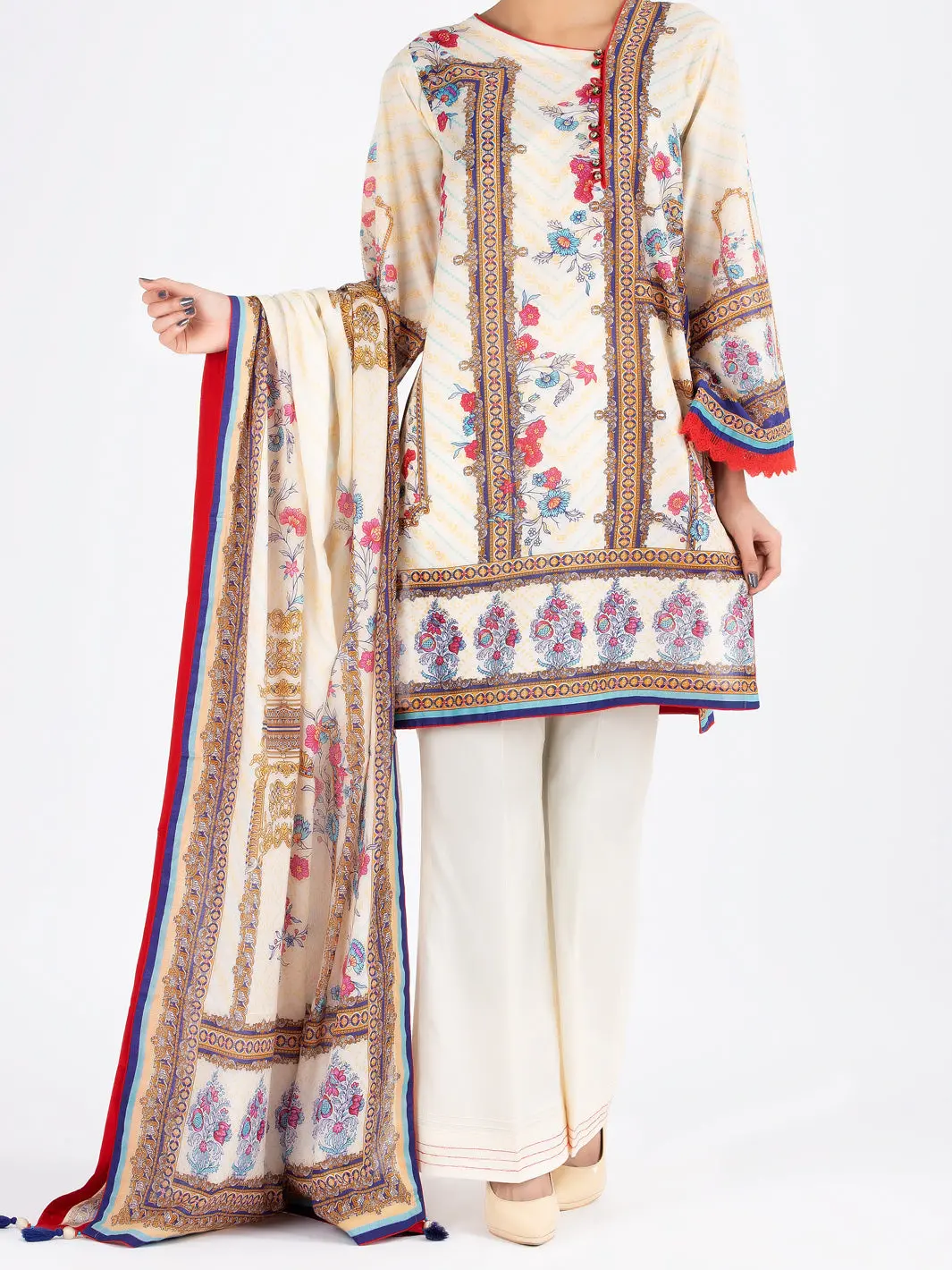 Ivory Lawn 3Pc Stitched - Alp-3Ps-801 1