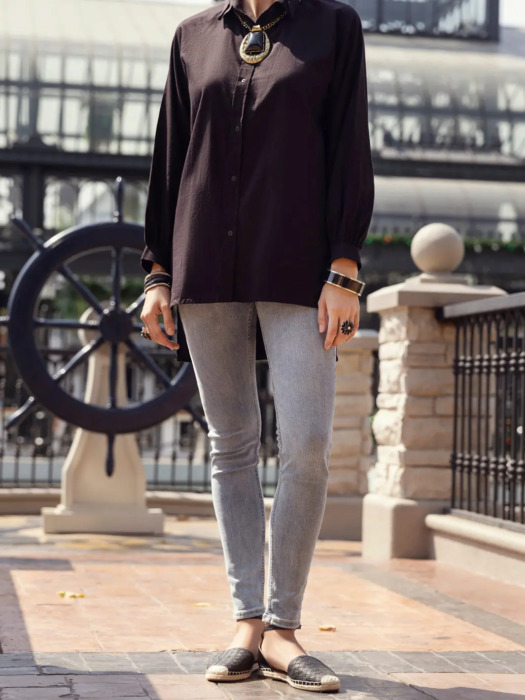 Black Twill Tunic - Al-Lk-806B 1