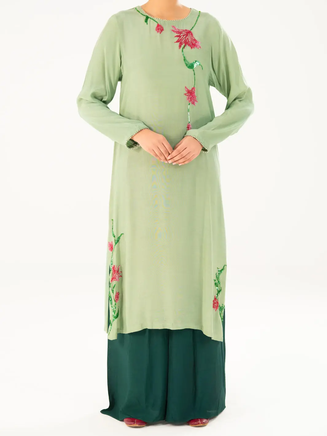Light Green Thai Silk 2Pc Stitched - Awp-2Ps-Lks-822 1