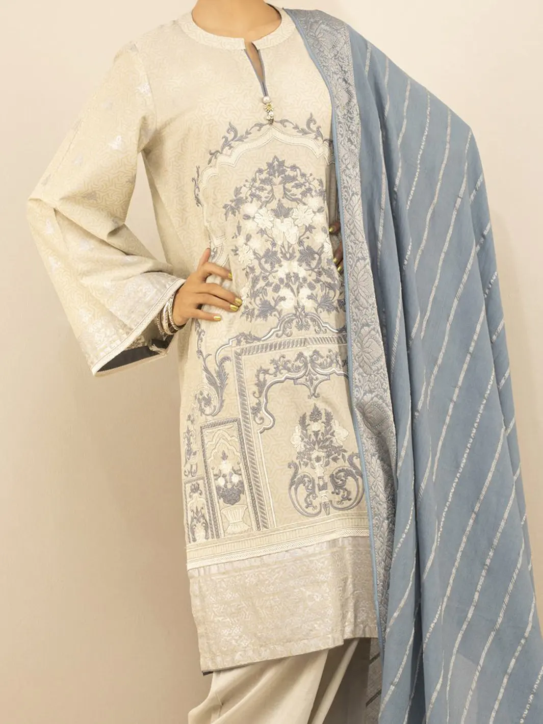 Grey Lawn 3Pc Stitched - Alp-3Ps-848 1