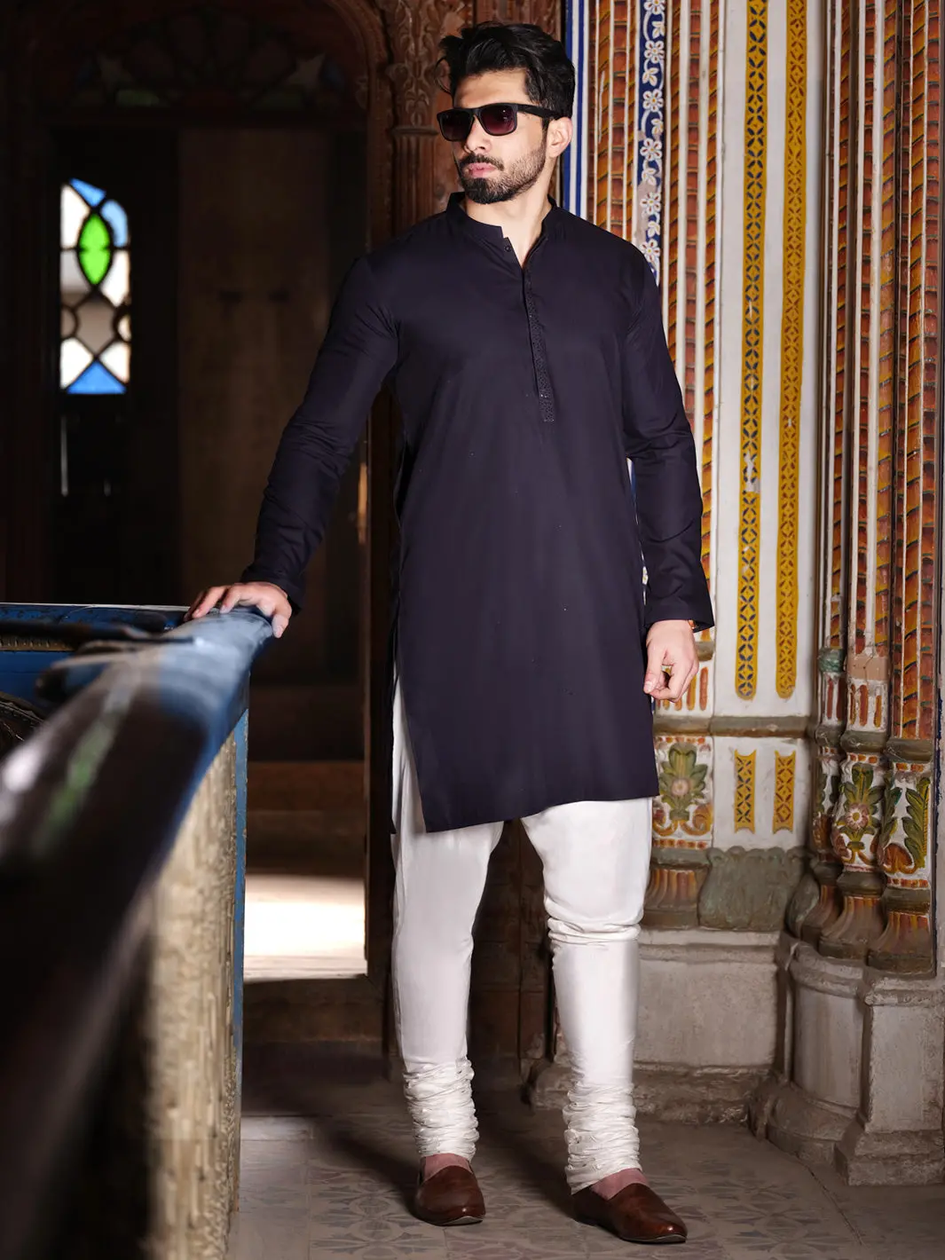 Blue Blended Kurta - Al-K-854 1