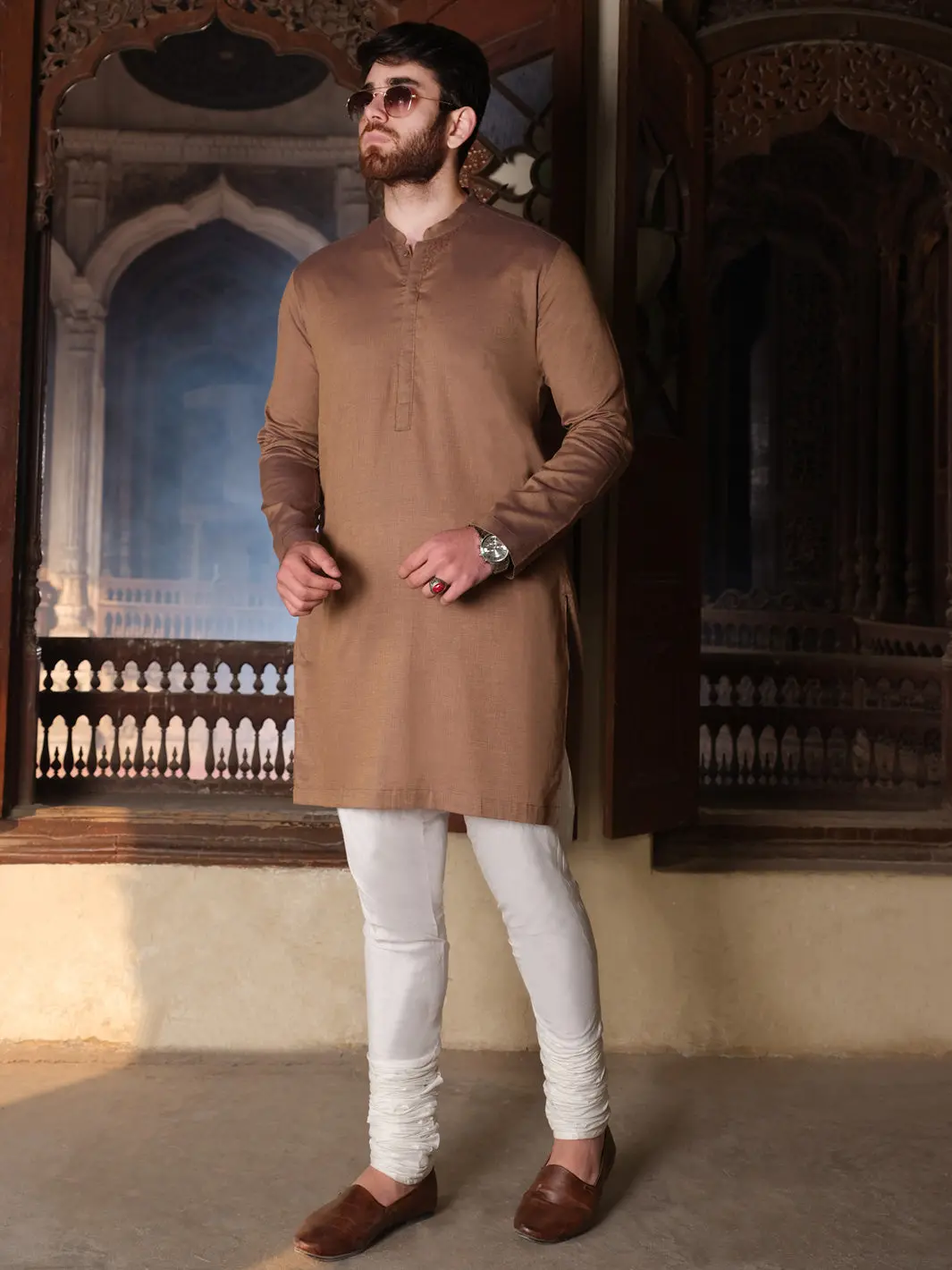 Brown Blended Kurta - Al-K-858 1