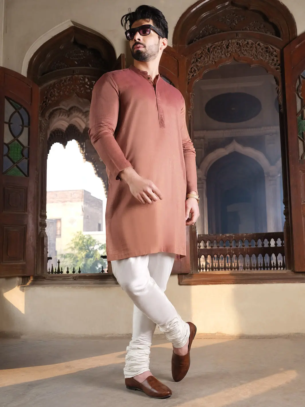 Orange Blended Kurta - Al-K-860 1