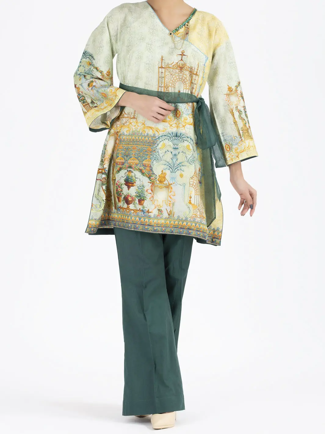 Sea Green Lawn 2Pc Unstitched - Alp-2Ps-869 1