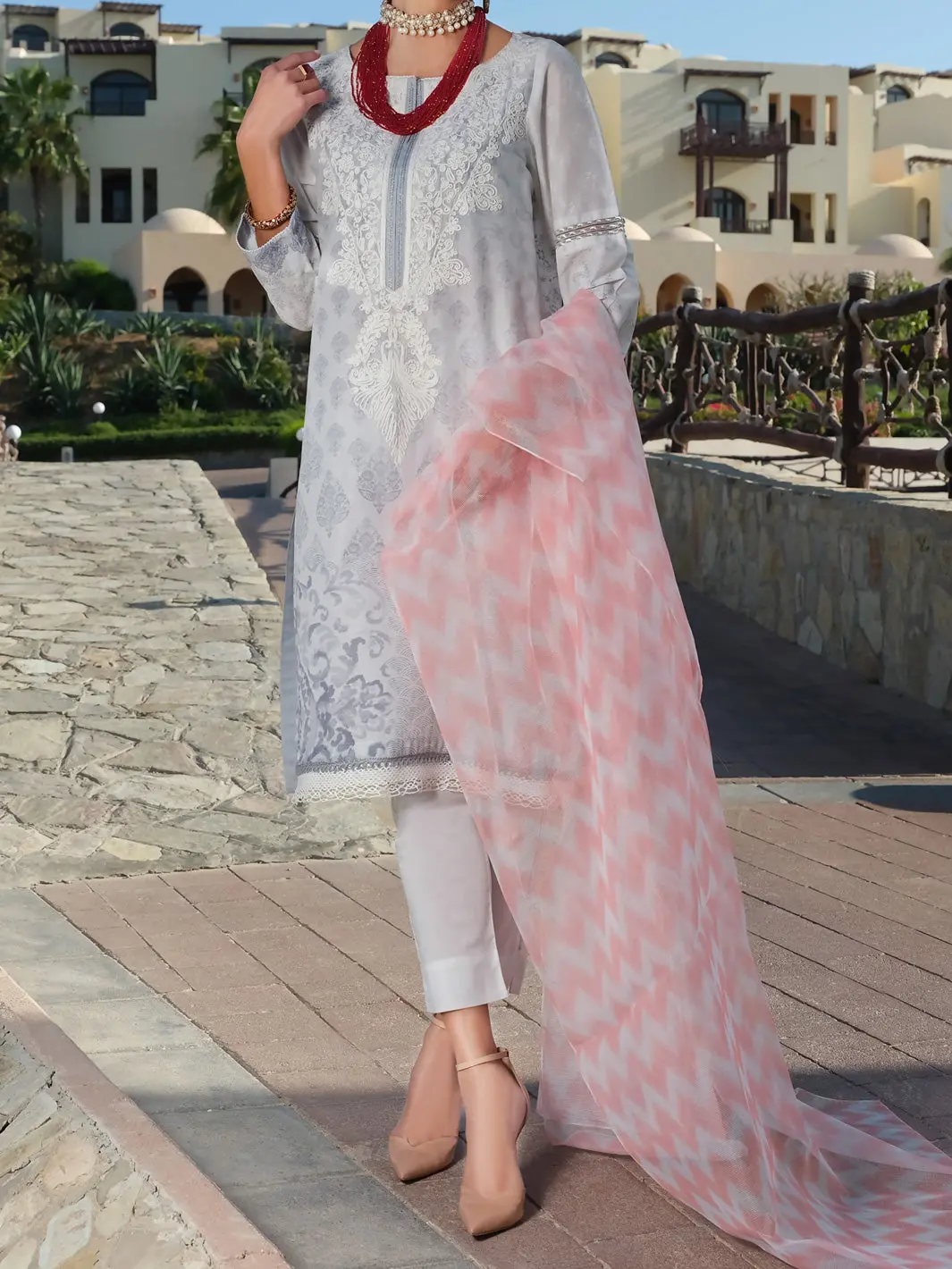 White Lawn 3Pc Unstitched - Alp-3Ps-888 1