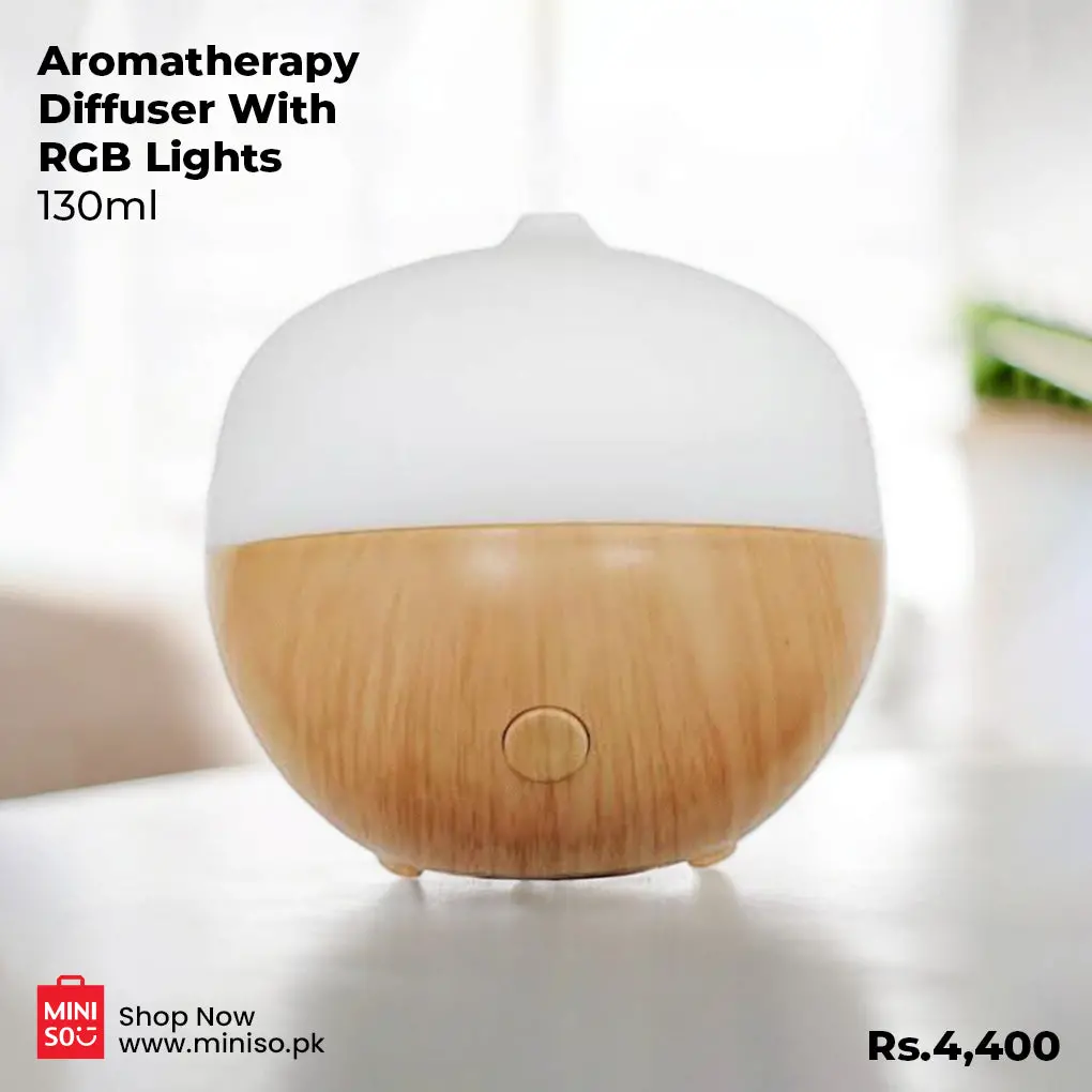 Aromatherapy Diffuser With Rgb Lights - 130Ml 2
