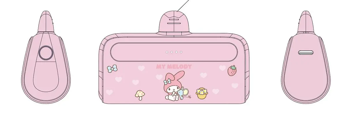 Sanrio Characters 4500Mah Plug-In Type-C Power Bank(My Melody)  Model: F69 1