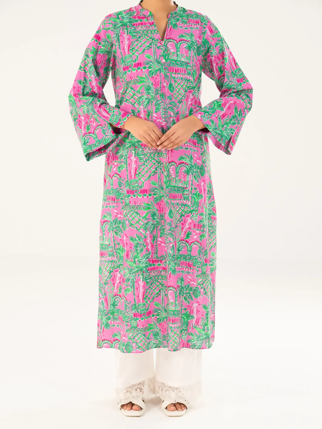 Green Cambric Kurti - Awp-Lk-907 1