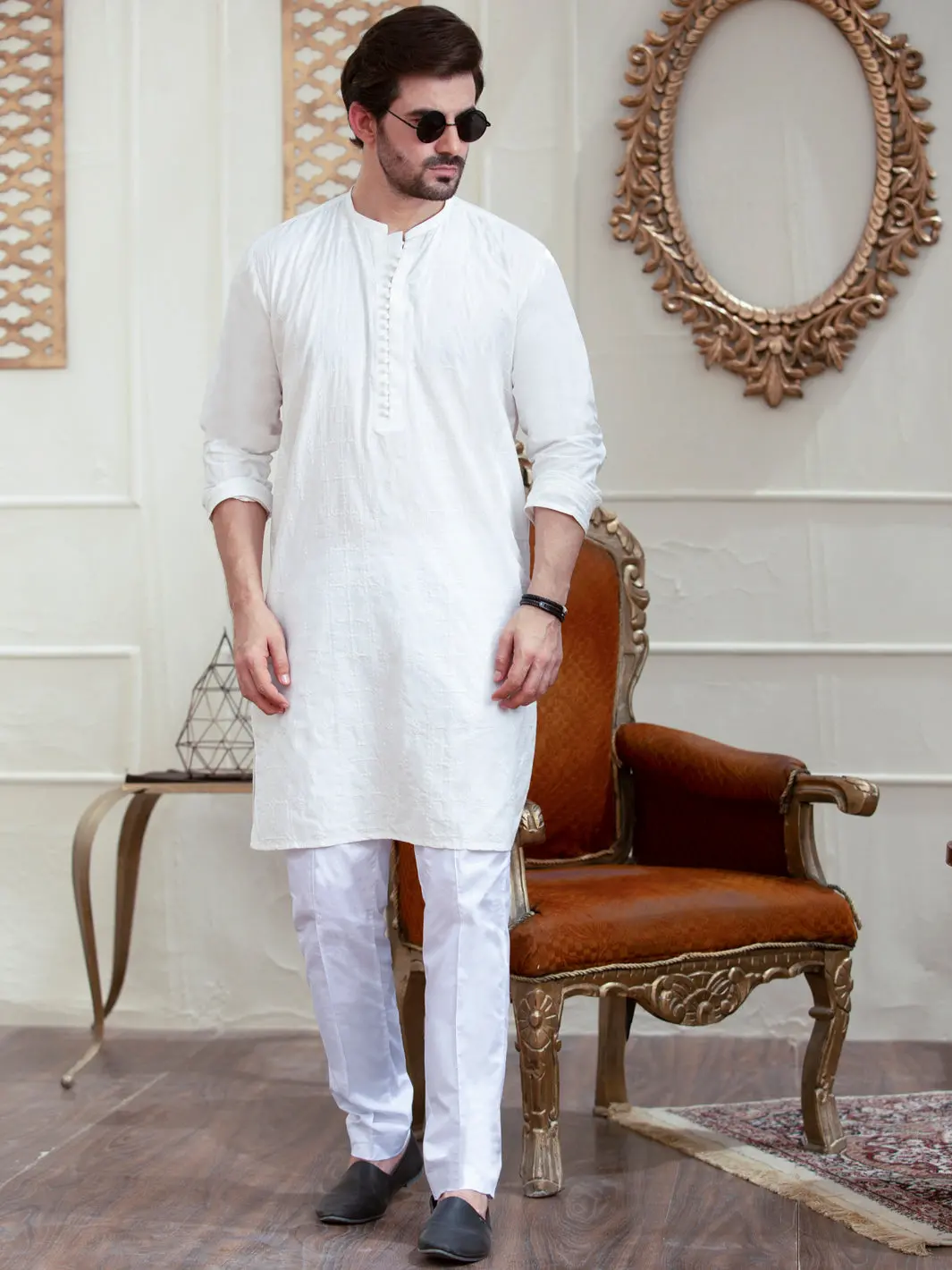 White Kurta - Al-K-929A 1