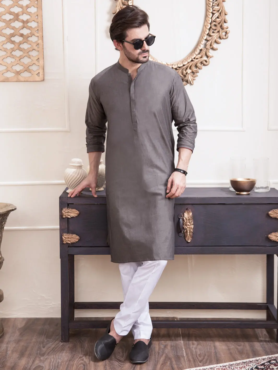 Grey Kurta - Al-K-938 1