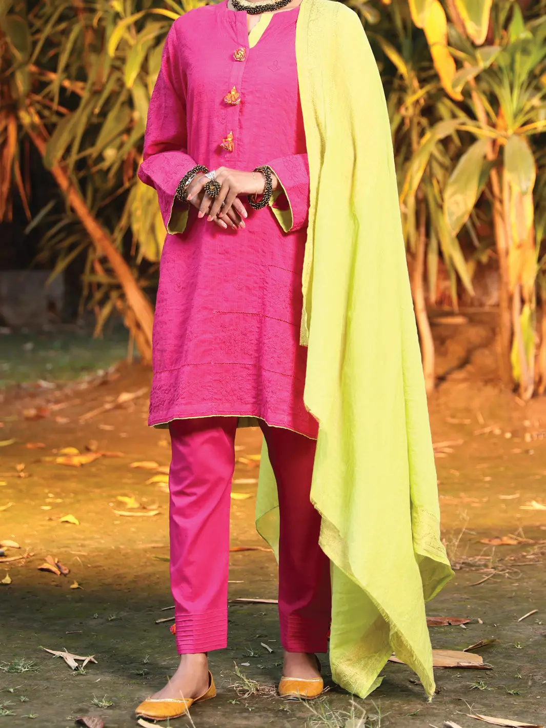 Pink Jacquard 3Pc Stitched - Alp-3Ps-948 1