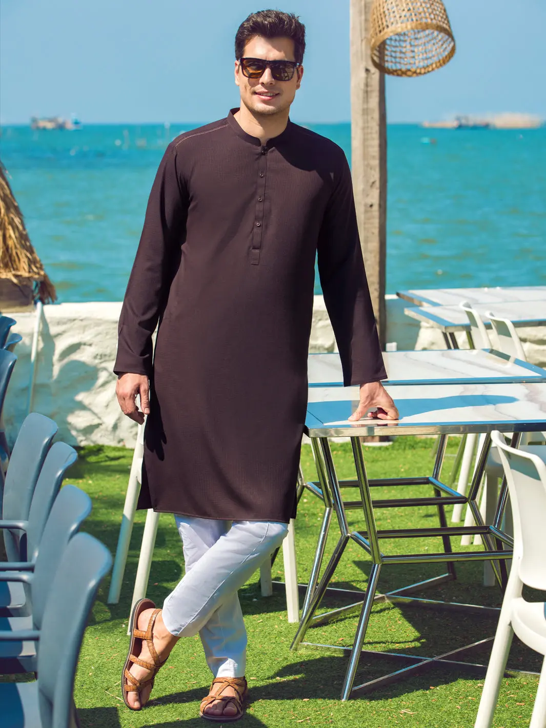 Brown Kurta - Al-K-948 1