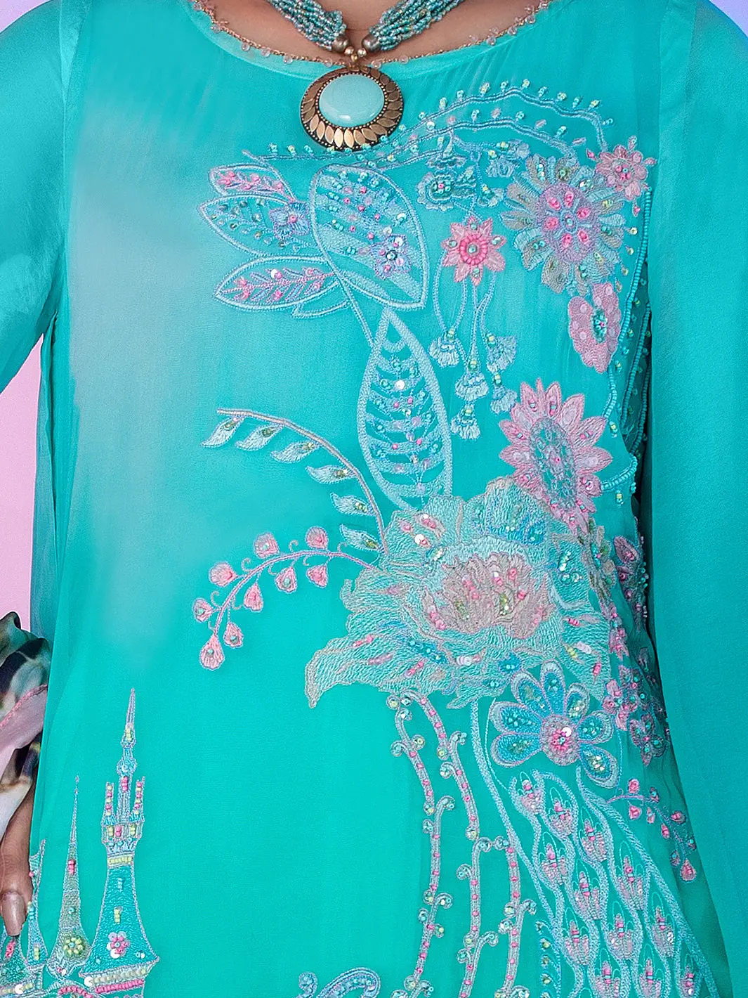 Ferozi Georgette 3Pc Stitched - Alp-3Ps-957/S 4