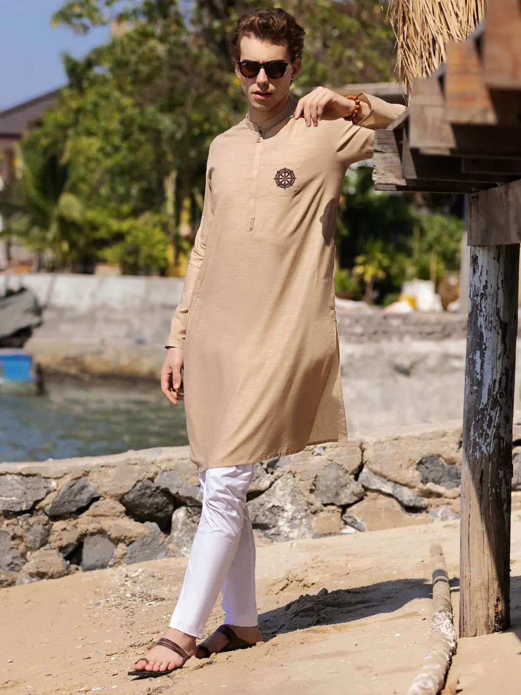 Beige Kurta - Al-K-960 1