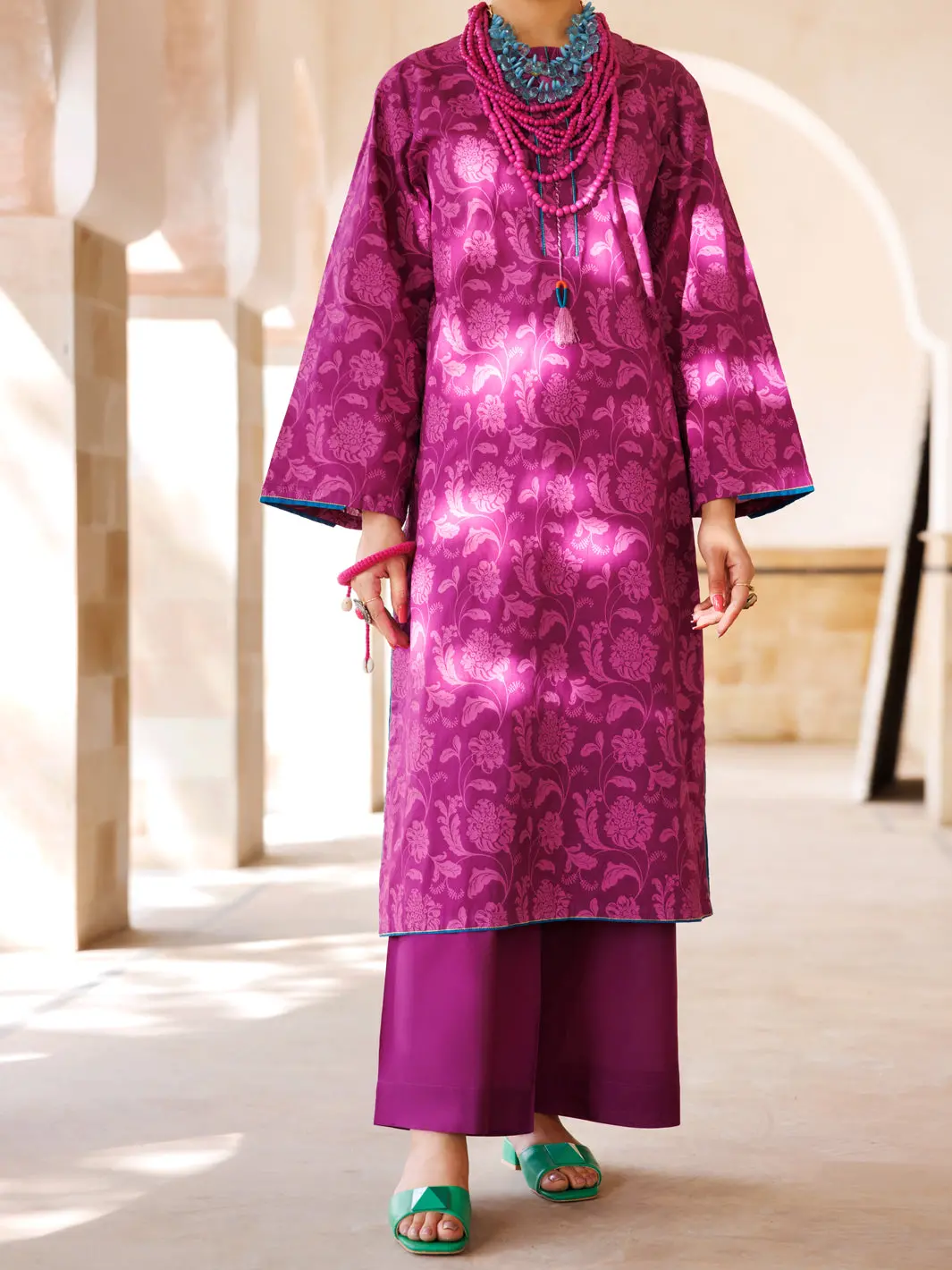 Purple Cambric Tunic - Al-Lk-967 1