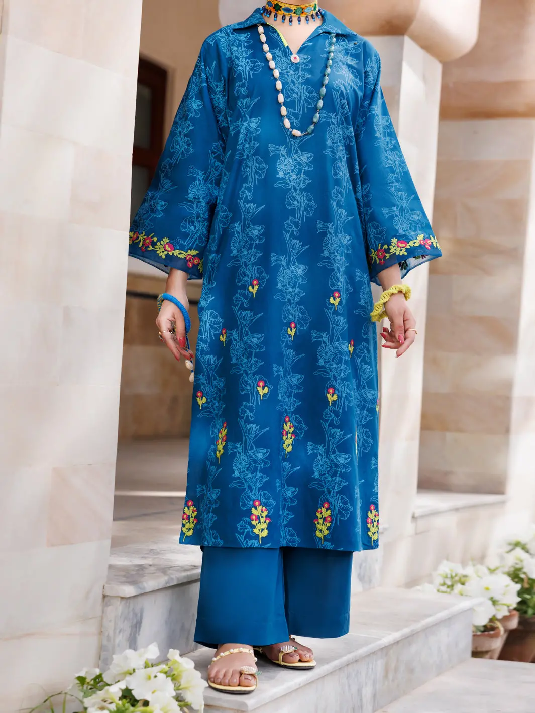 Teal Lawn Tunic - Al-Lk-968 1