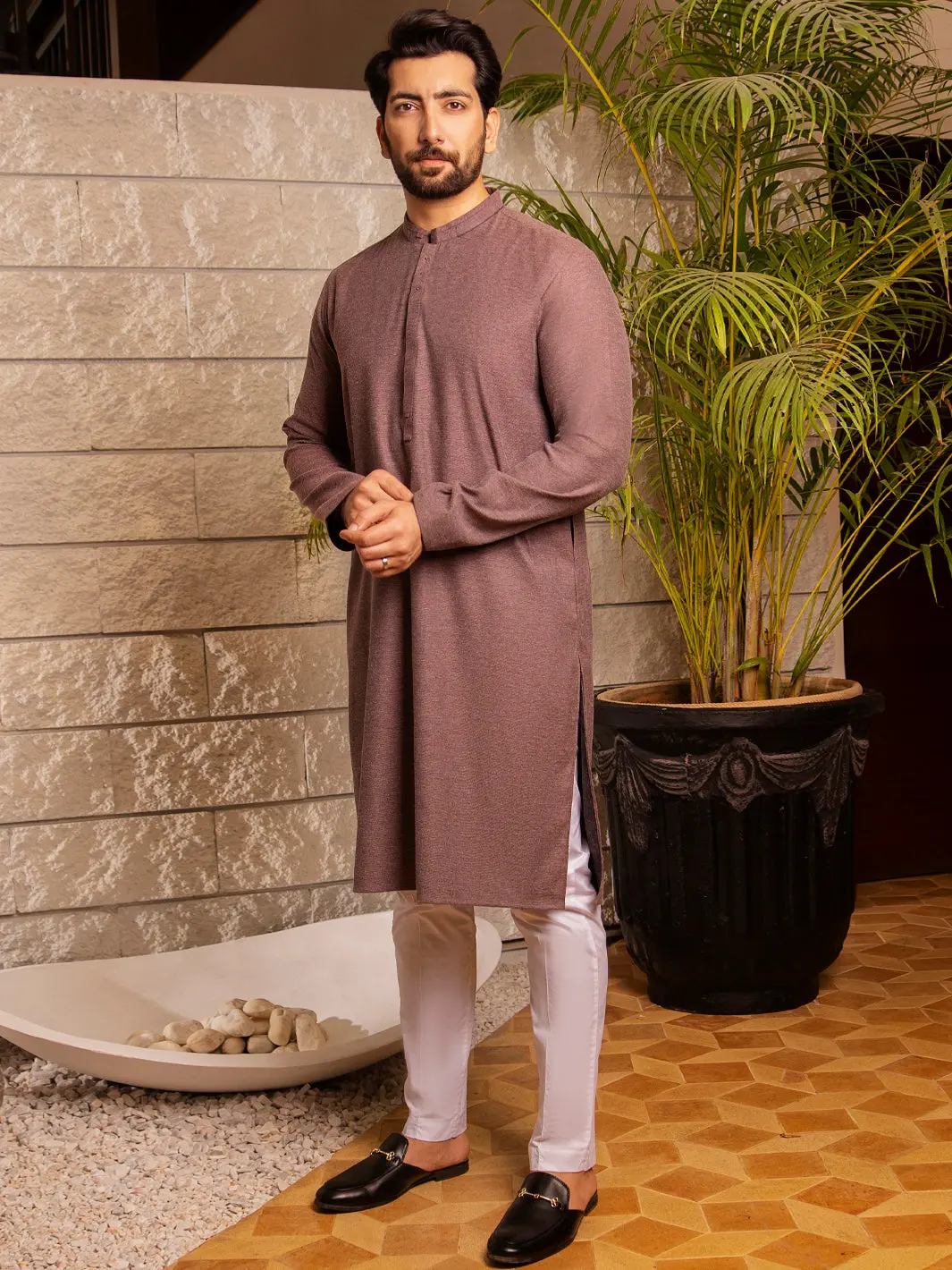 Purple Blended Kurta - Al-K-973 1