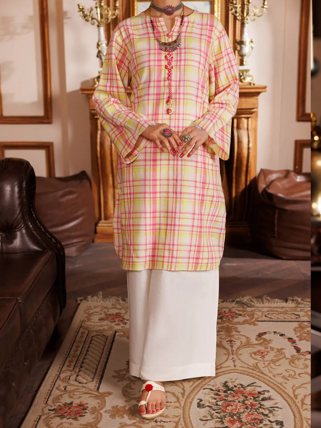 Multi Yarn Dyed 2Pc Stitched - Al-2Ps-Lks-982 1